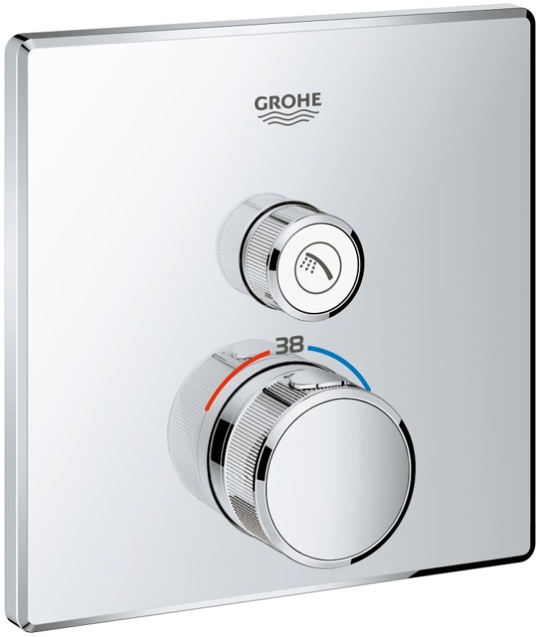 Grohe Grohtherm SmartControl Duschbatterie Unterputz mit Thermostat StarLight Chrome 29123000