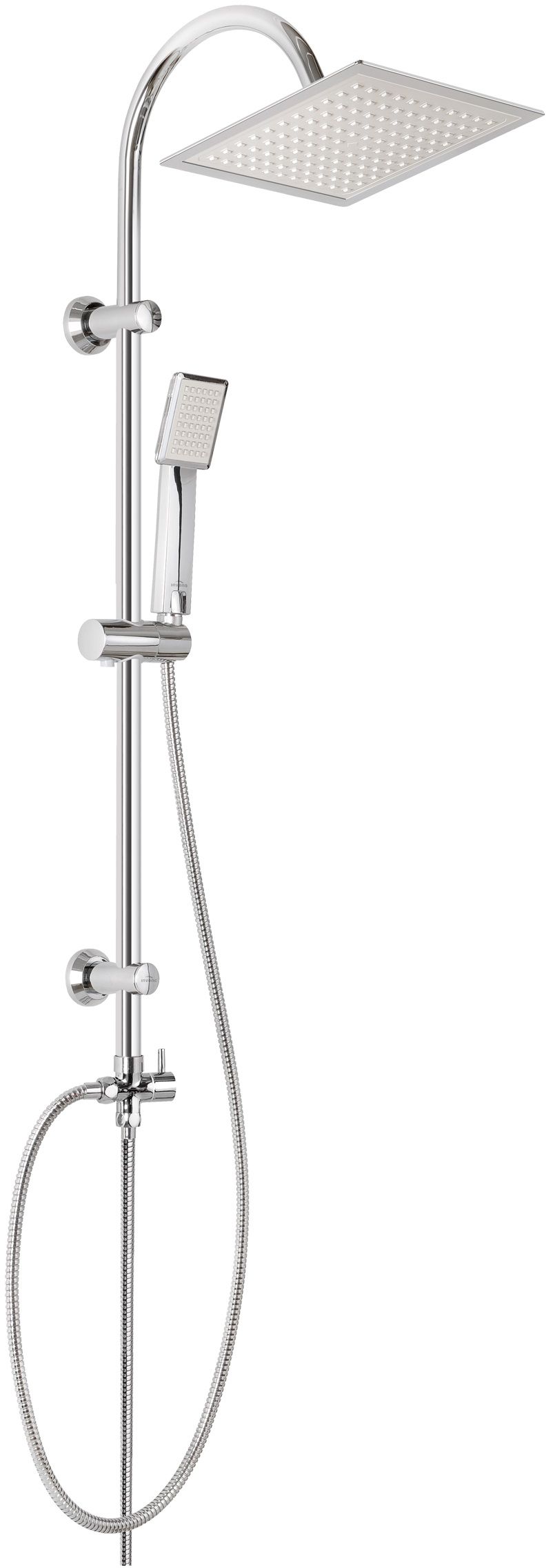 Invena Florina Duschset Wandmontage mit Regenbrause chrom AU-30-001