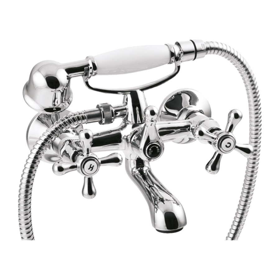 Invena Roma badewannen- und duscharmatur Wand chrom BW-21-00S