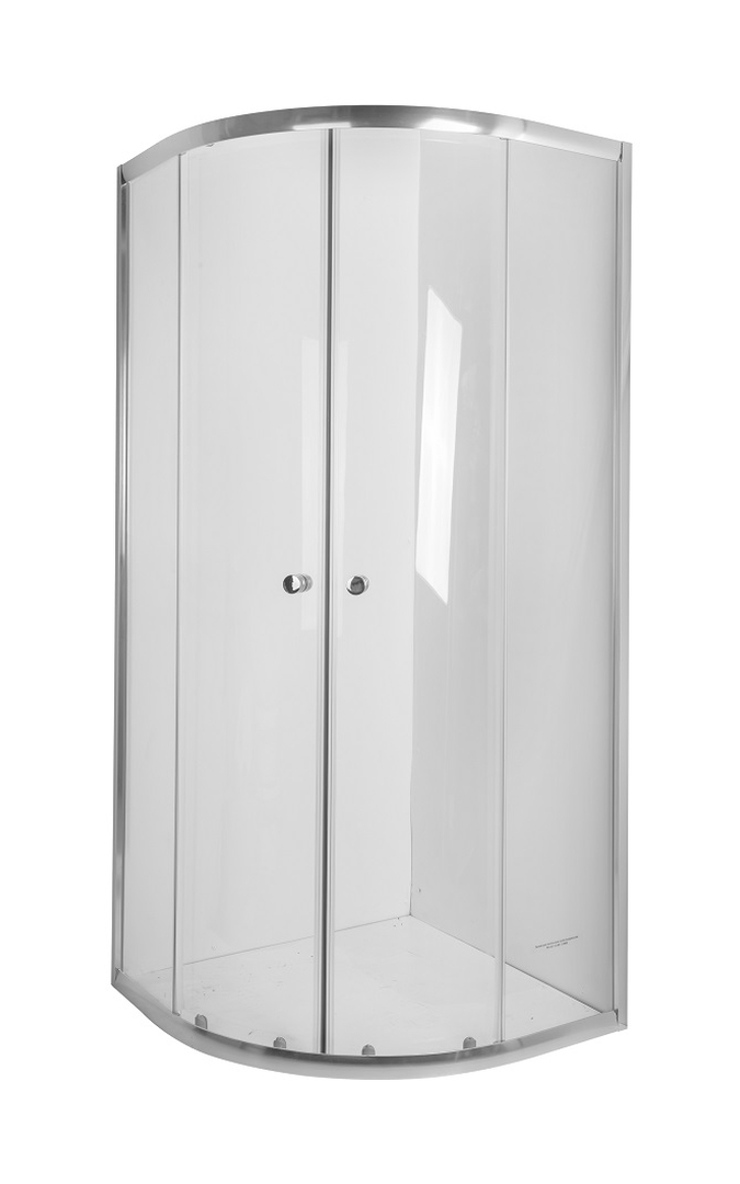 Invena Vitoria Dusche 90x90 cm halbrund chrom Glanz/durchsichtiges Glas AK-49-195