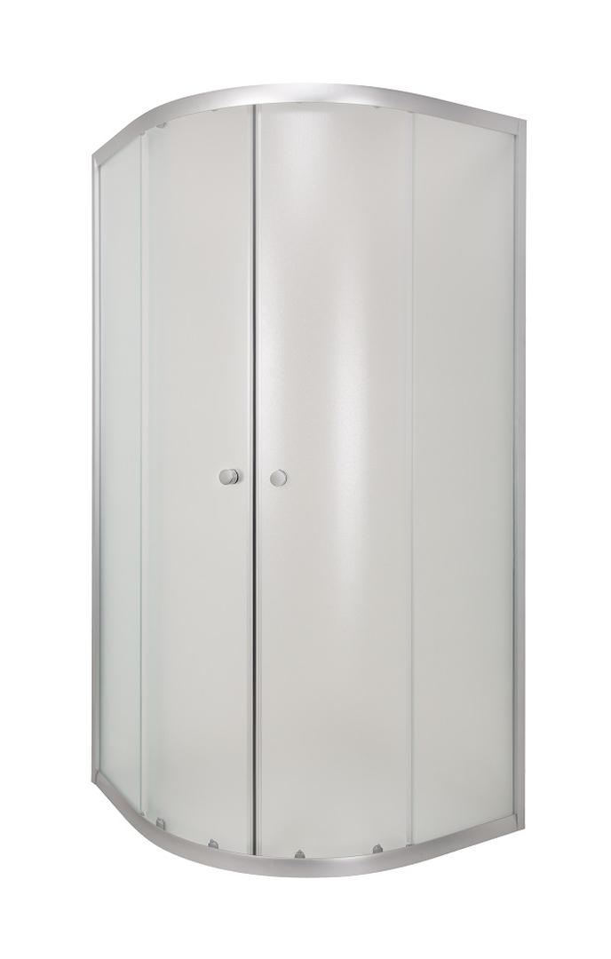 Invena Vitoria Dusche 90x90 cm halbrund satin Glanz/Mattglas AK-49-196