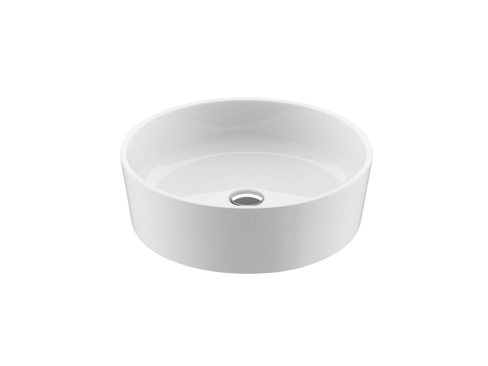 Ravak Moon Waschbecken 40x40 cm rund Aufsatzwaschbecken weiß XJN01300000