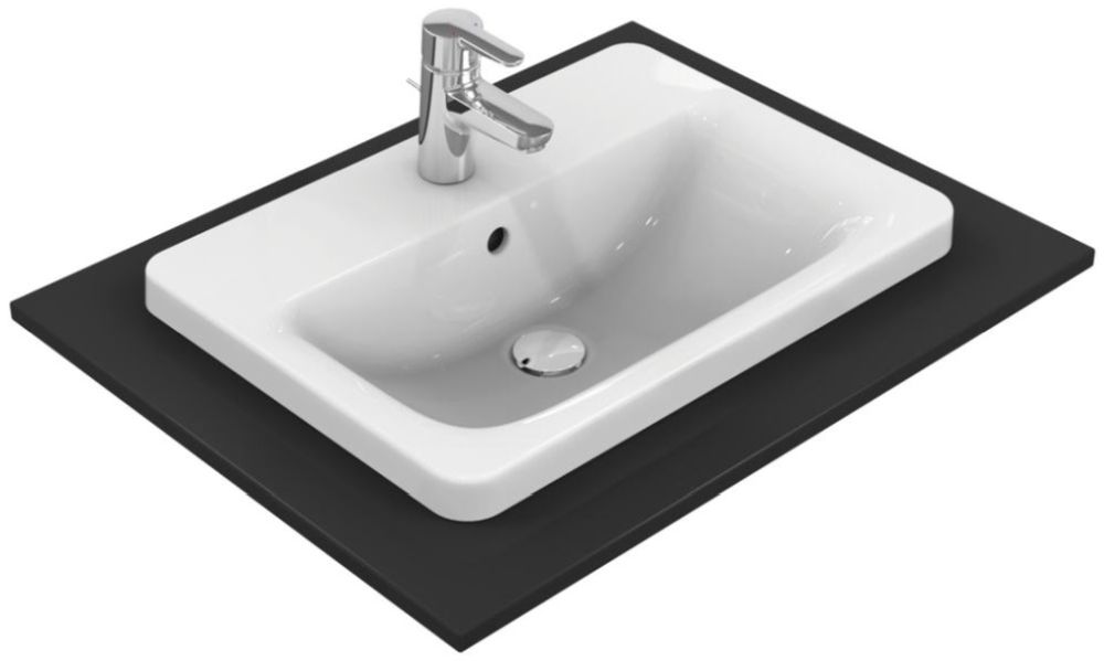 Ideal Standard Connect Waschbecken 58x42 cm rechteckig Einbauwaschbecken weiß E504401
