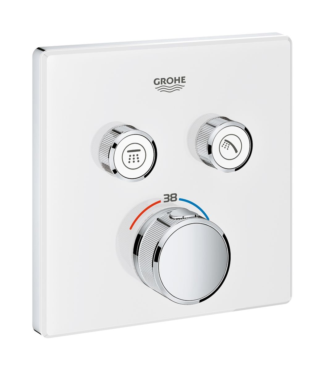 Grohe Grohtherm SmartControl Badewannen- und Duscharmatur Unterputz mit Thermostat weiß 29156LS0