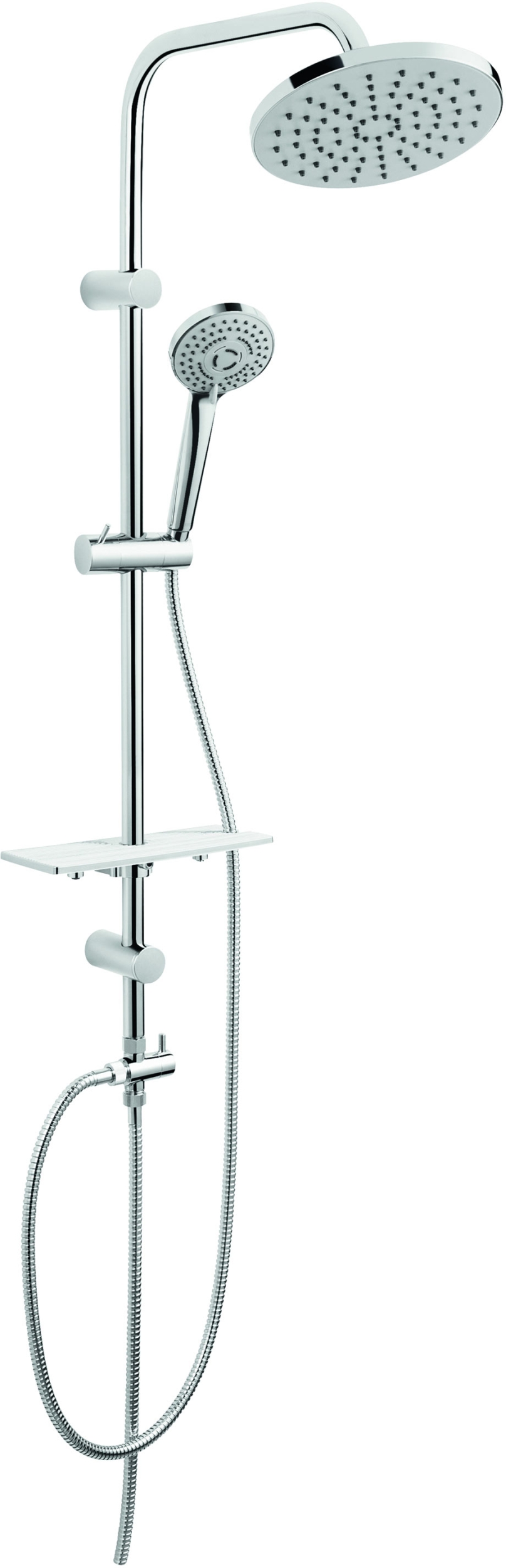 Ferro Rondo Lux Duschset Wandmontage mit Regenbrause chrom NP23