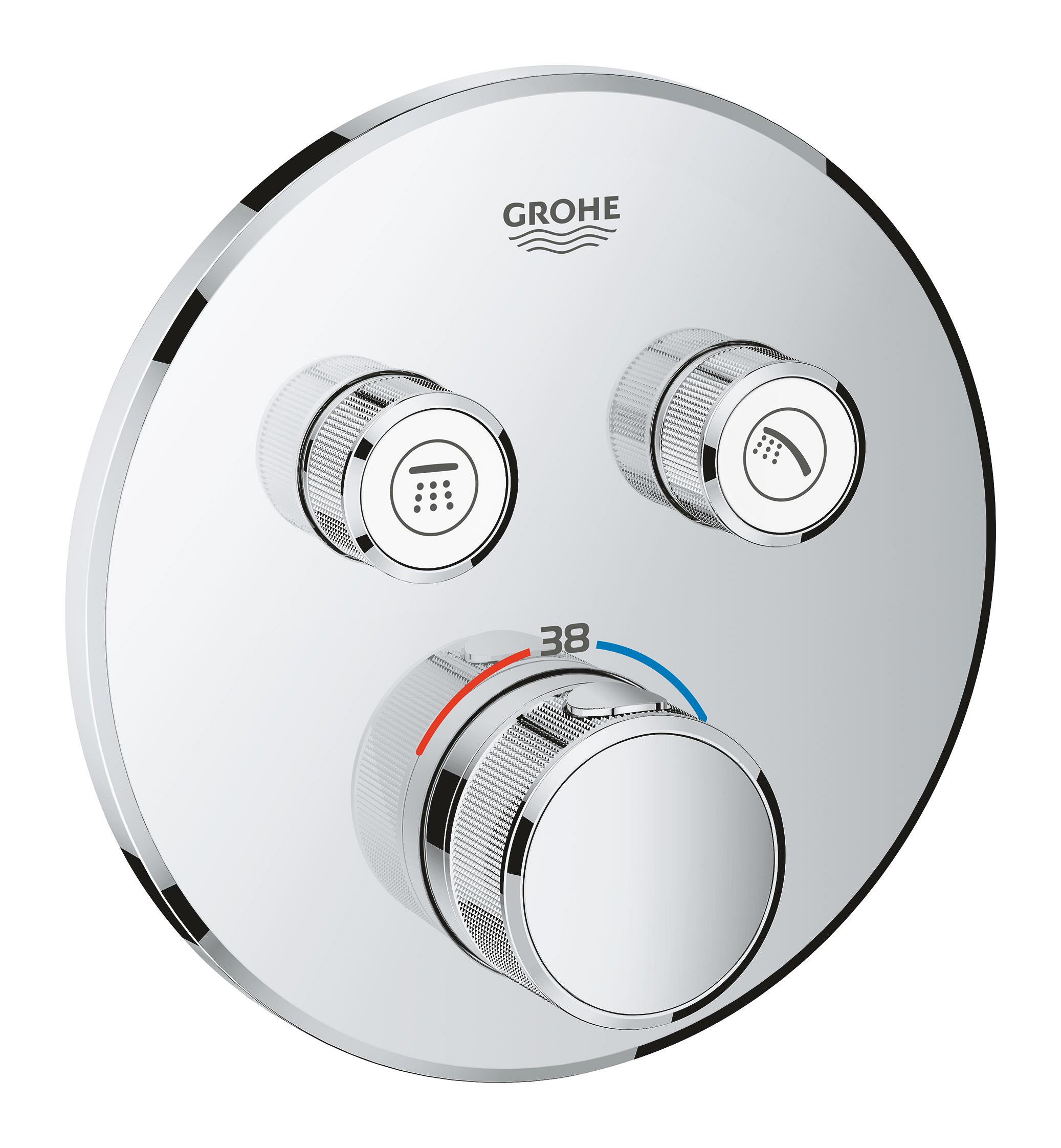 Grohe Grohtherm SmartControl Badewannen- und Duscharmatur Unterputz mit Thermostat chrom 29119000