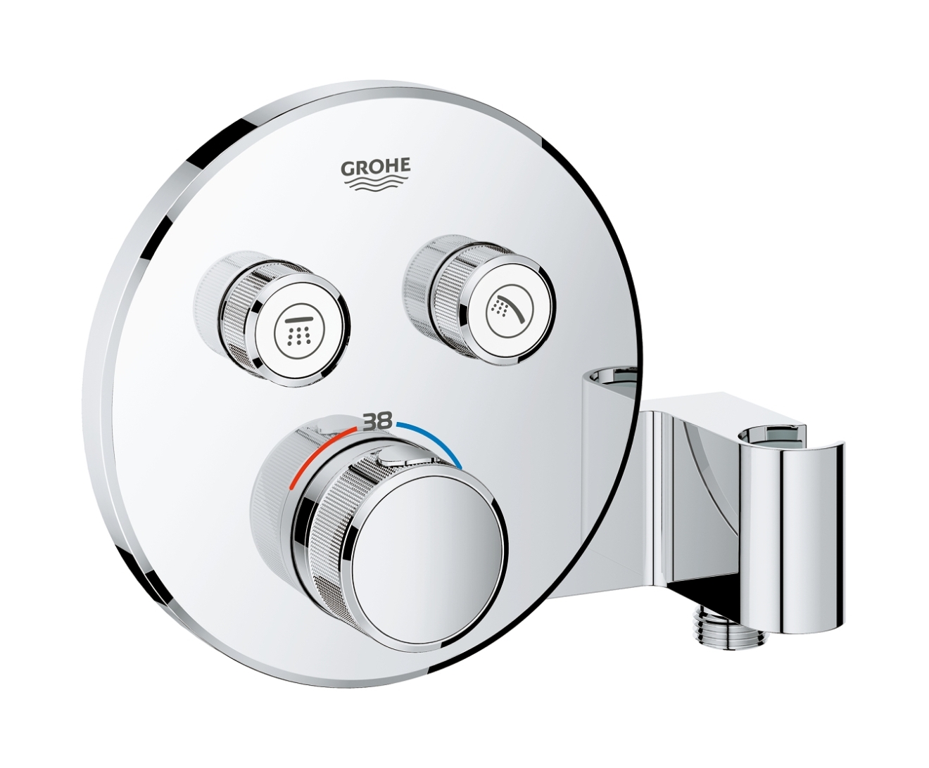 Grohe Grohtherm SmartControl Badewannen- und Duscharmatur Unterputz mit Thermostat StarLight Chrome 29120000