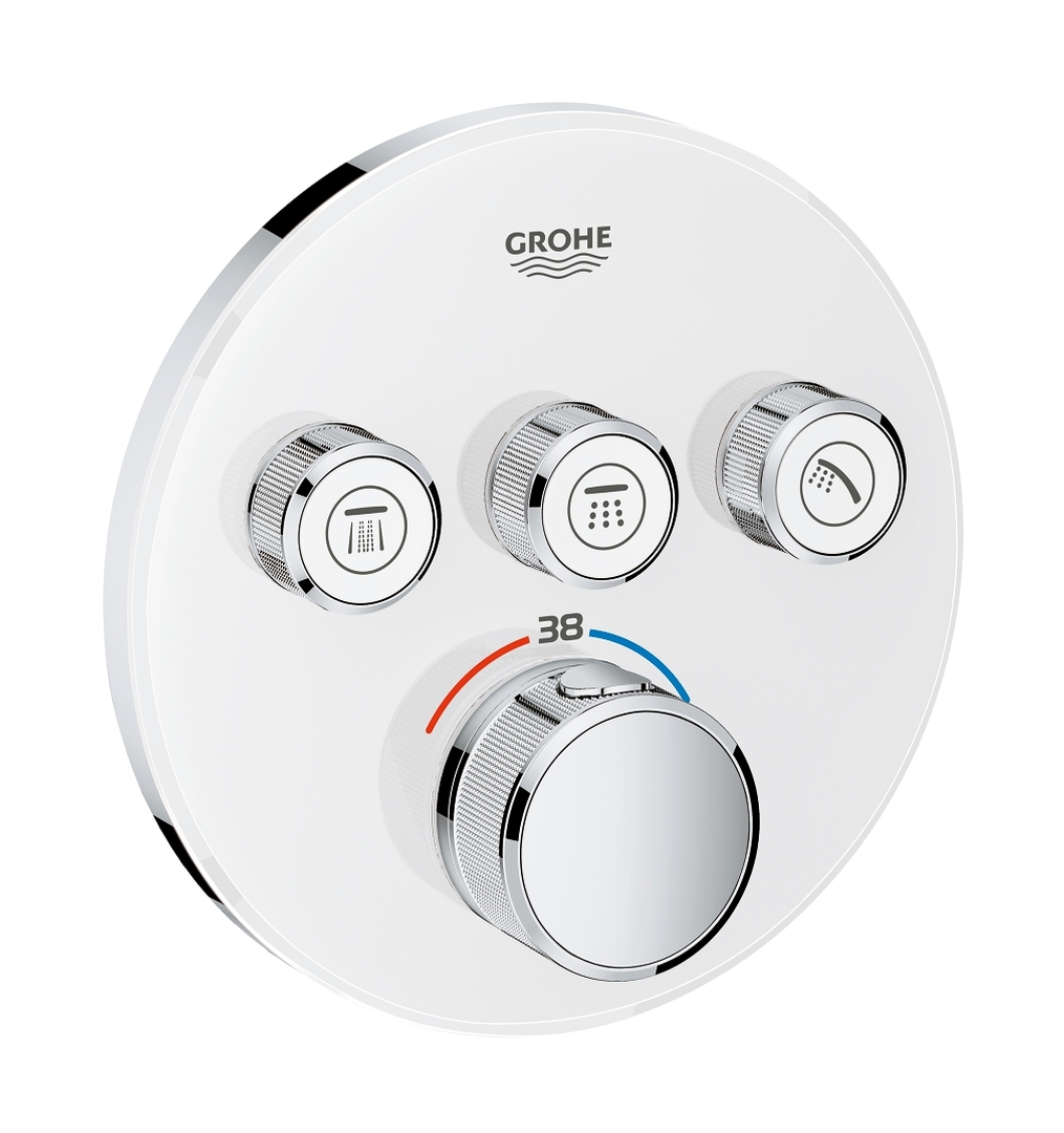 Grohe Grohtherm SmartControl Badewannen- und Duscharmatur Unterputz mit Thermostat weiß 29904LS0