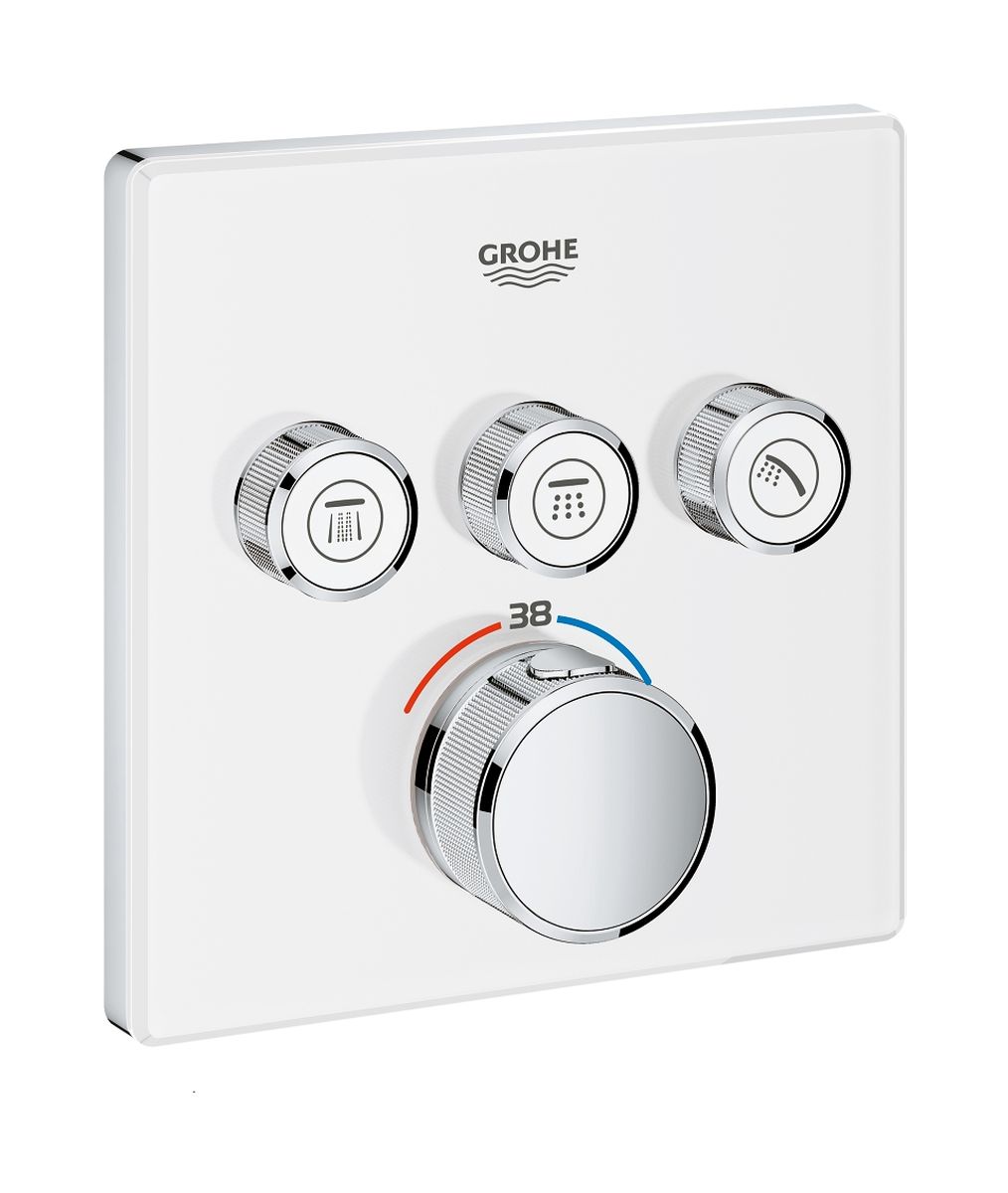 Grohe Grohtherm SmartControl Badewannen- und Duscharmatur Unterputz mit Thermostat weiß 29157LS0