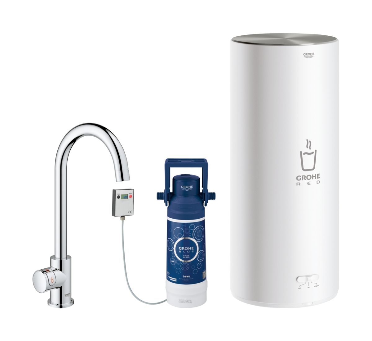 Grohe Red Küchenventil mit Boiler Stehend StarLight Chrome 30080001