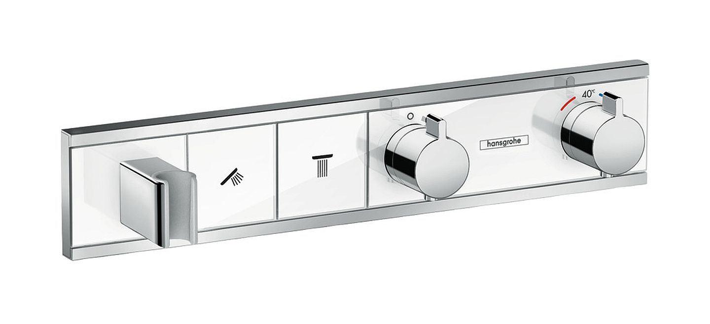 Hansgrohe RainSelect Badewannen- und Duscharmatur Unterputz mit Thermostat chrom-weiß 15355400