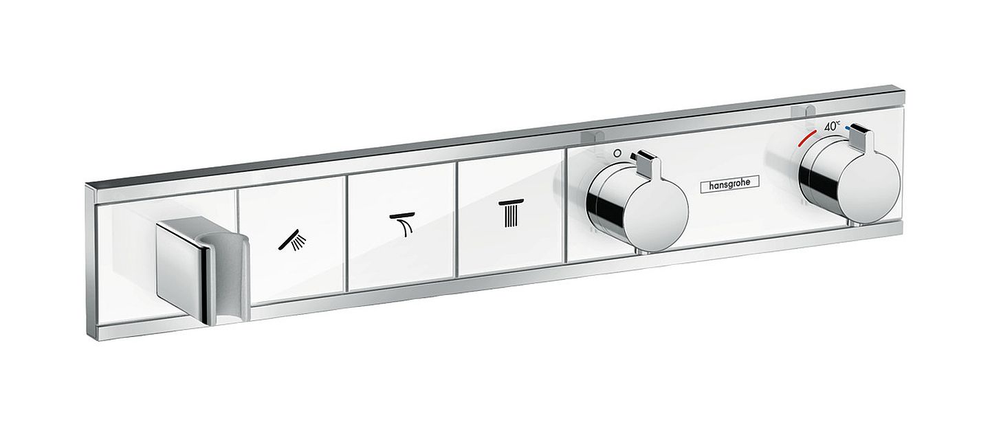 Hansgrohe RainSelect Badewannen- und Duscharmatur Unterputz mit Thermostat chrom-weiß 15356400