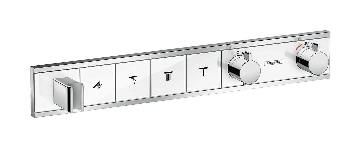 Hansgrohe RainSelect Badewannen- und Duscharmatur Unterputz mit Thermostat chrom-weiß 15357400