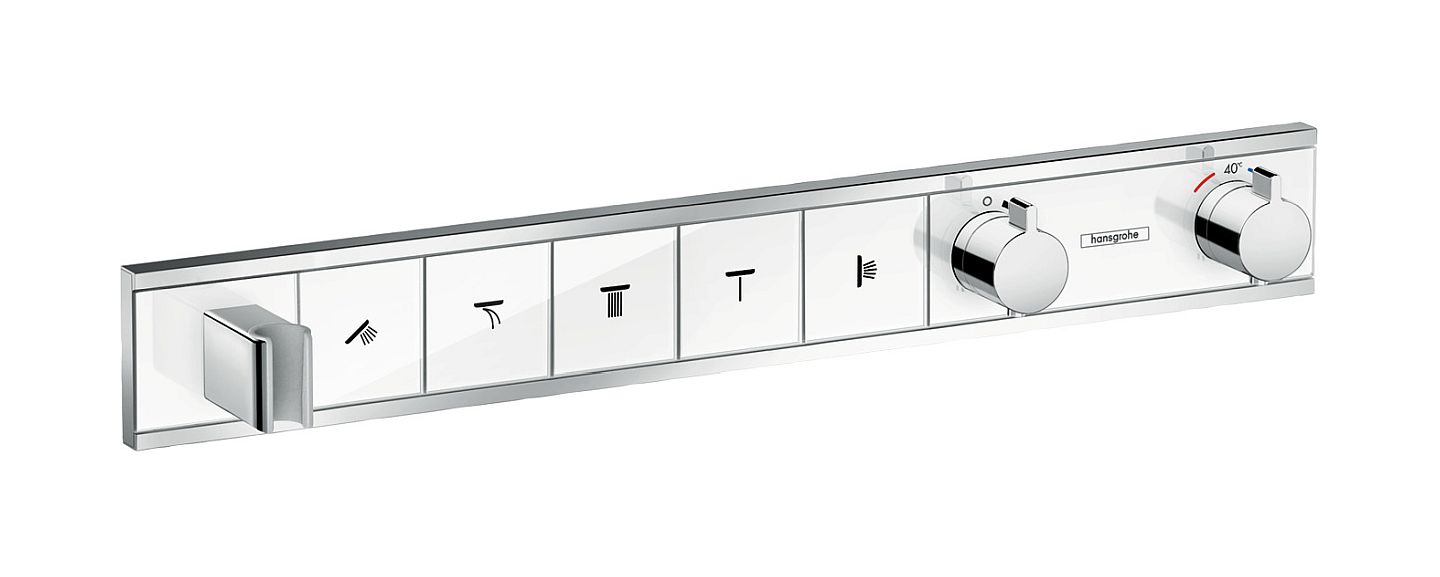 Hansgrohe RainSelect Badewannen- und Duscharmatur Unterputz mit Thermostat chrom-weiß 15358400