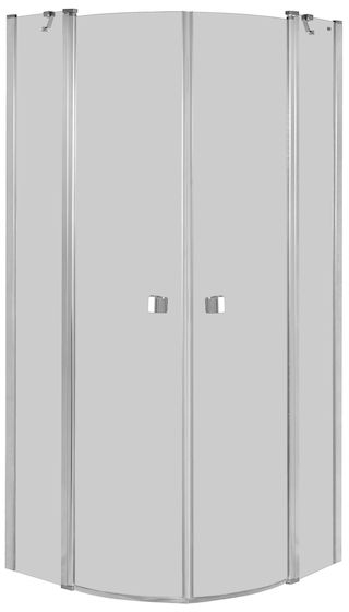 Roca Capital Dusche 80x80 cm halbrund chrom Glanz/durchsichtiges Glas AM4308012M