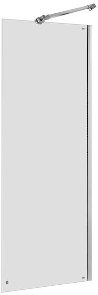 Roca Capital Duschwand 90 cm chrom Glanz/durchsichtiges Glas AM4409012M