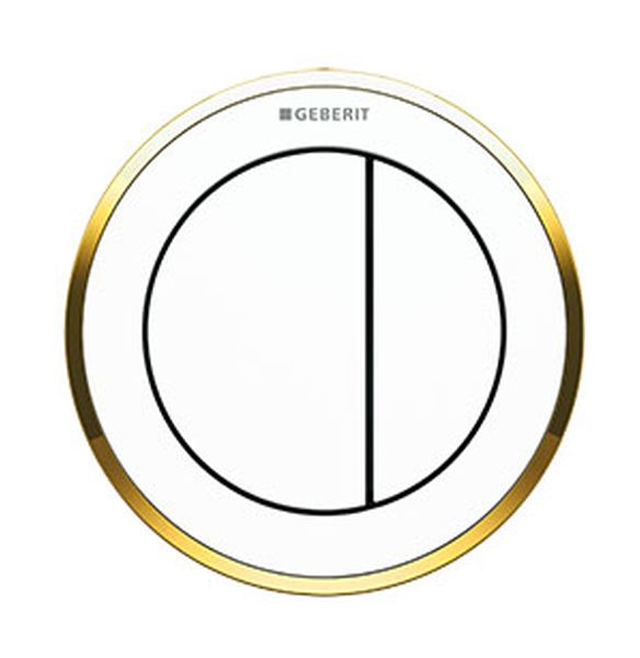 Geberit Typ 10 Betätigungsplatte für Toilette weiß-gold 116.055.KK.1