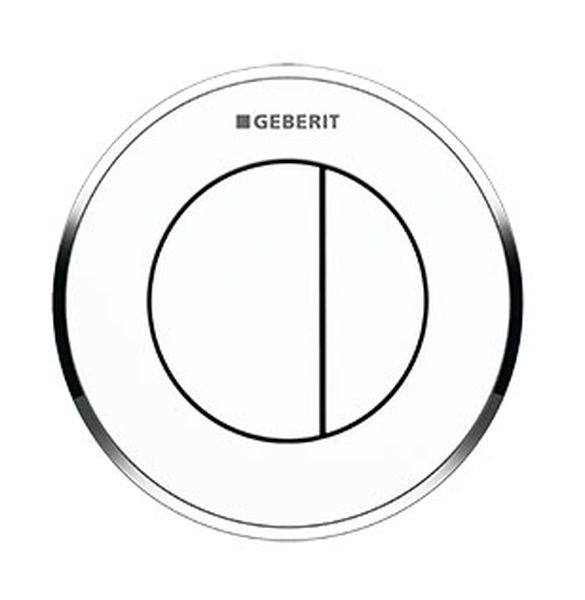 Geberit Typ 10 Betätigungsplatte für Toilette glänzender Chrom-weiß 116.055.KJ.1
