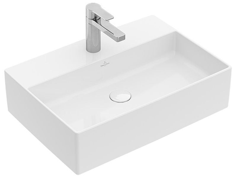 Villeroy & Boch Memento 2.0 Waschbecken 50x42 cm rechteckig Aufsatzwaschbecken weiß 4A0750R1