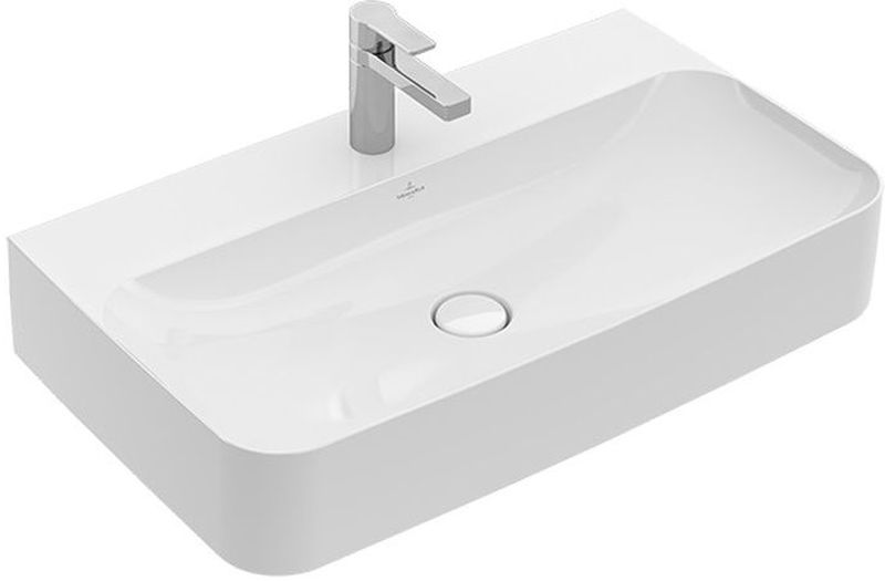 Villeroy & Boch Finion Waschbecken 80x47 cm rechteckig Klassisch-Möbel weiß 41688LR1