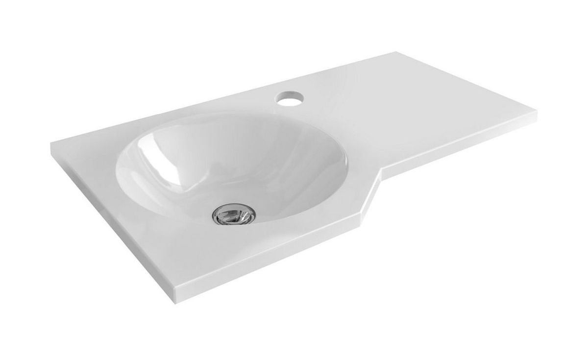 Excellent Be Spot Waschbecken 60x34.5 cm eckwaschbecken Klassisch weiß CEEX.2301.600.WH