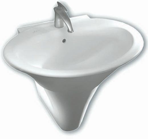 Hatria Sculture Waschbecken 77x58.5 cm oval Klassisch weiß YR3701