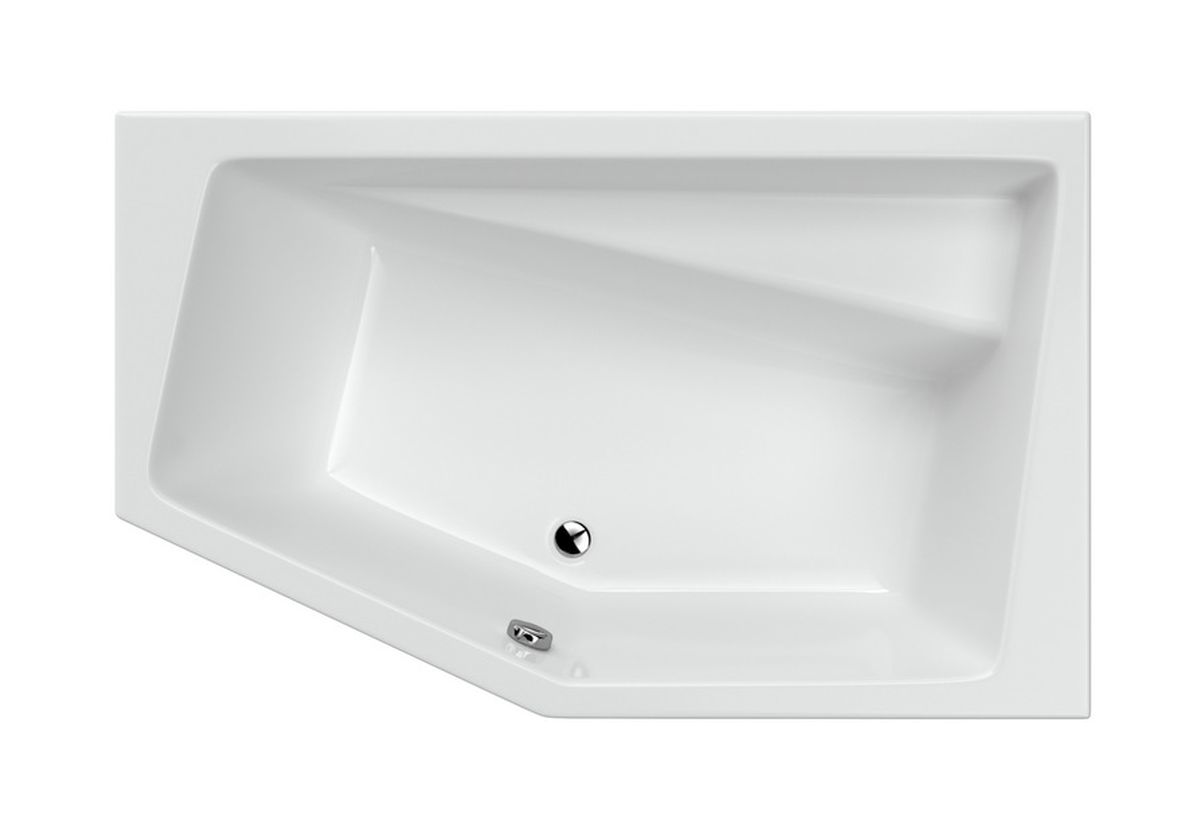 Excellent Vesper Eckbadewanne 160x100 cm rechtsseitig weiß WAEX.VEP16WH