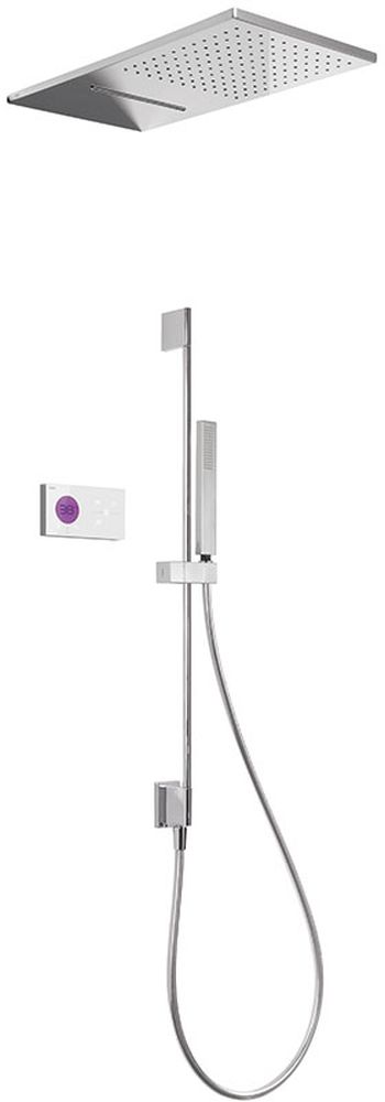 Tres Shower Technology Duschset Unterputz mit Thermostat mit Regenbrause chrom-weiß 092.863.07