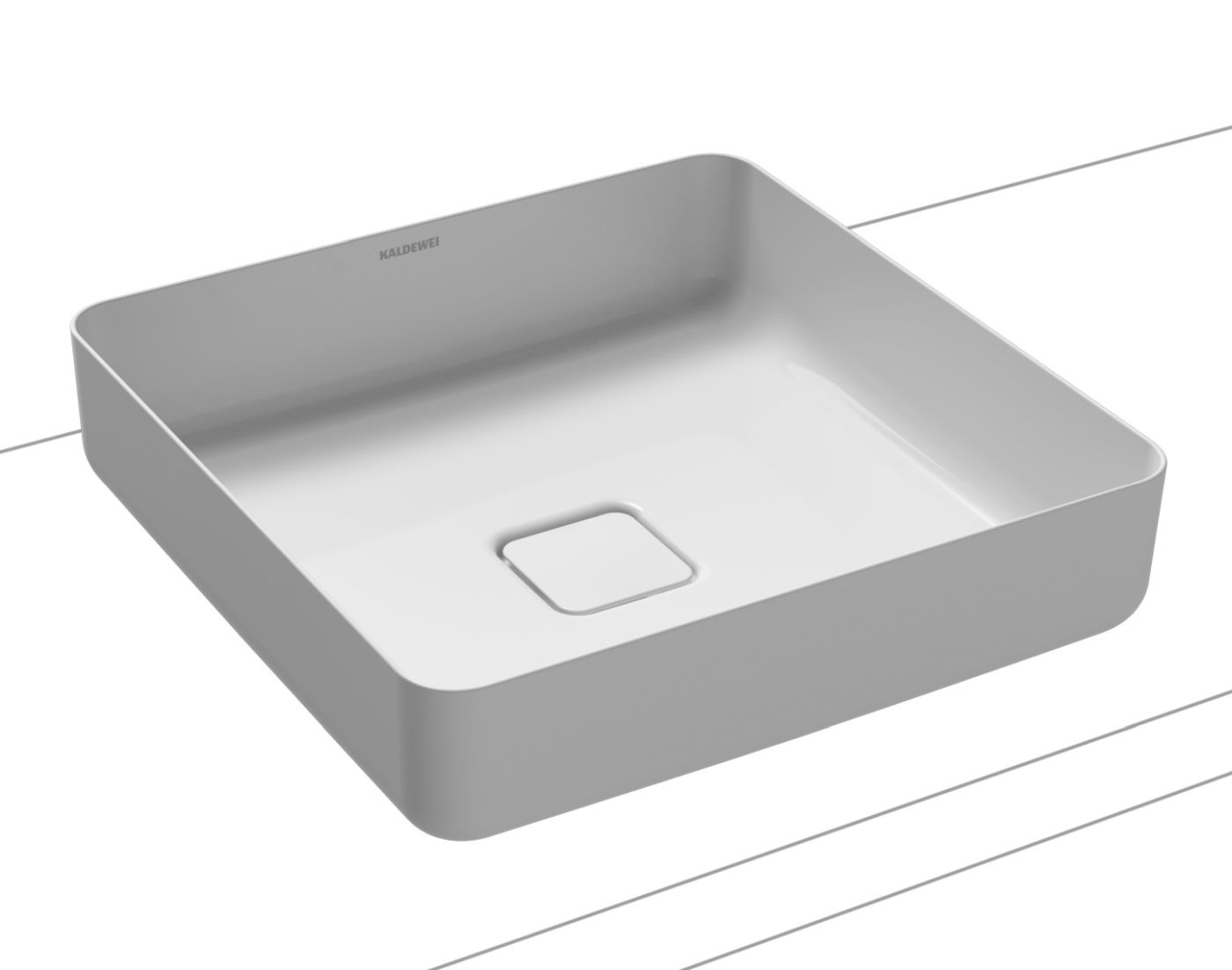 Kaldewei Miena Waschbecken 40x40 cm quadratisch Aufsatzwaschbecken weiß 909506003001