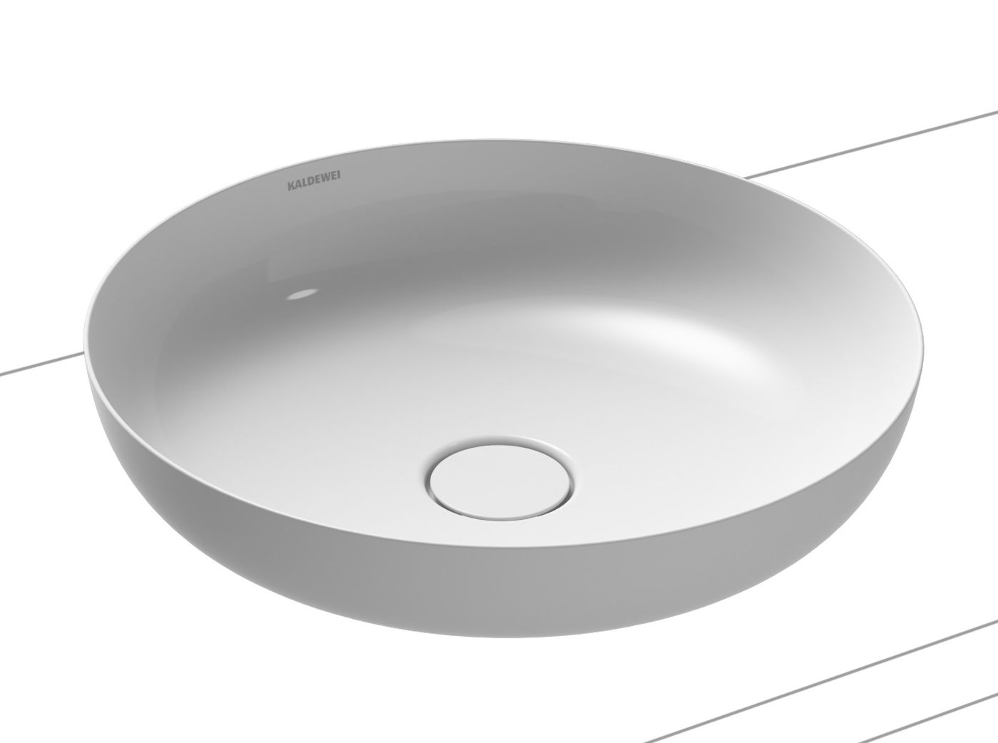 Kaldewei Miena Waschbecken 45x45 cm rund Aufsatzwaschbecken weiß 909306003001