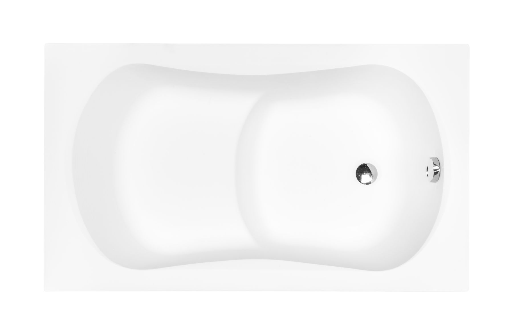 Besco Aria Rehab Rechteckige Badewanne 120x70 cm weiß #WAR-120-PA