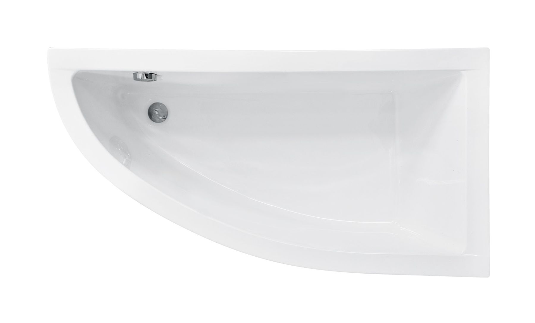 Besco Praktika Eckbadewanne 137.5x70 cm rechtsseitig weiß #WAP-140-NP