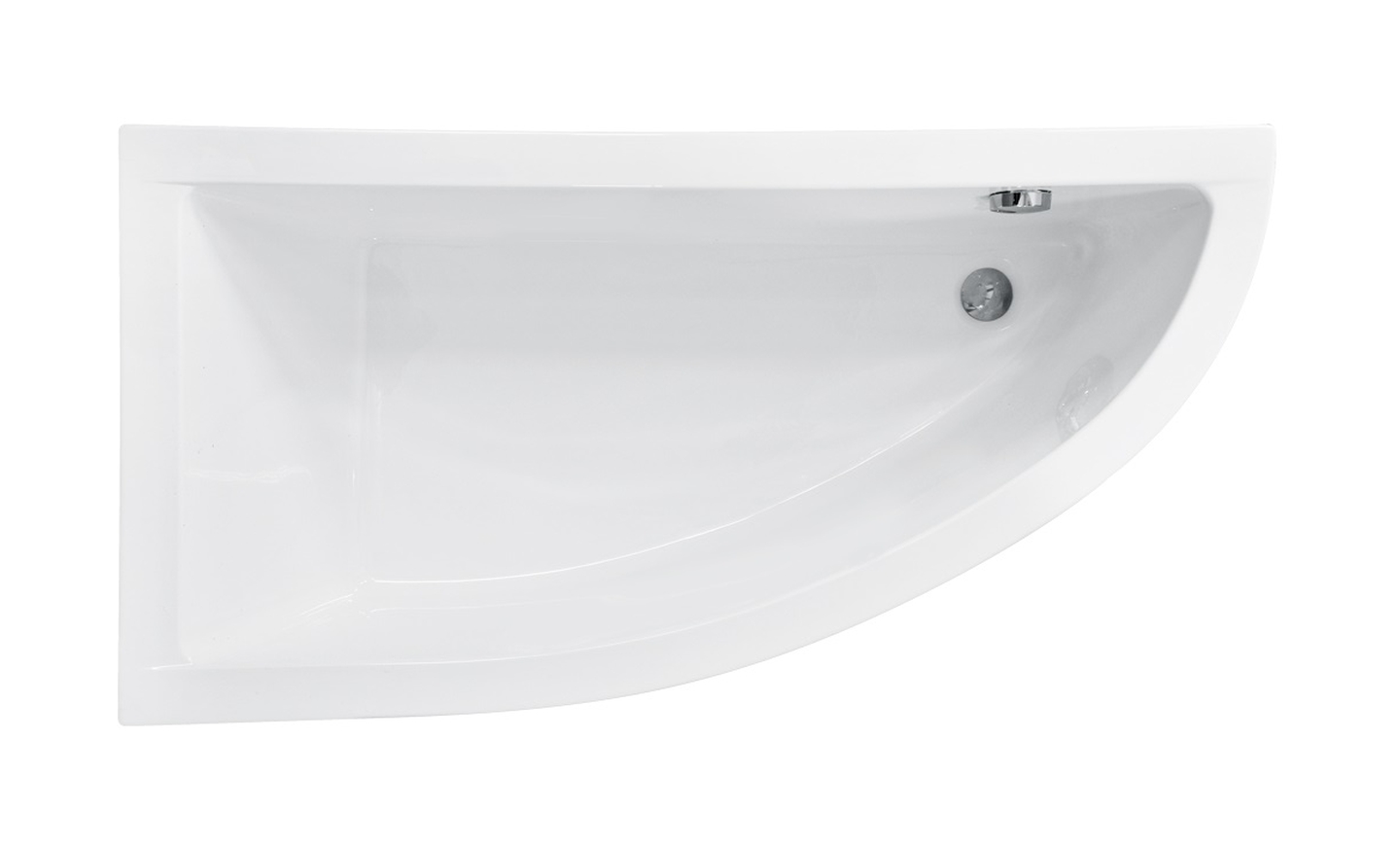 Besco Praktika Eckbadewanne 137.5x70 cm linksseitig weiß #WAP-140-NL