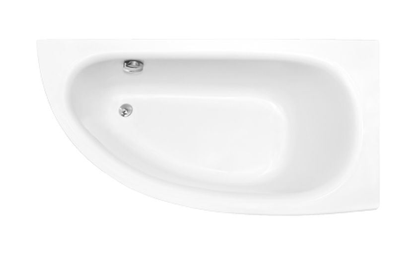 Besco Milena Eckbadewanne 149.5x74 cm rechtsseitig weiß #WAM-150-NP