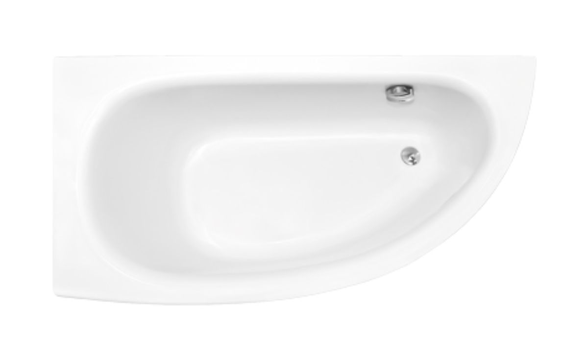 Besco Milena Eckbadewanne 149.5x74.5 cm linksseitig weiß #WAM-150-NL
