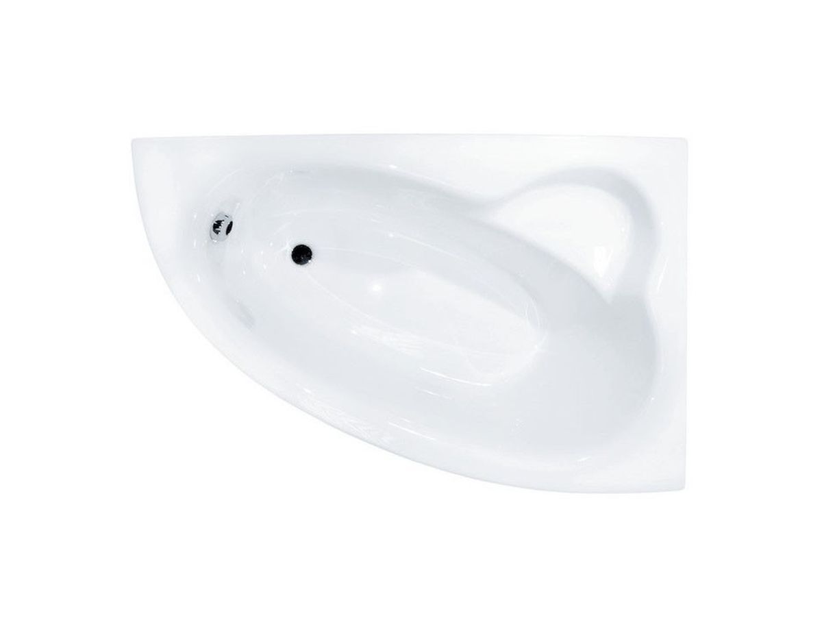 Besco Natalia Eckbadewanne 150x100 cm rechtsseitig weiß #WAN-150-NP