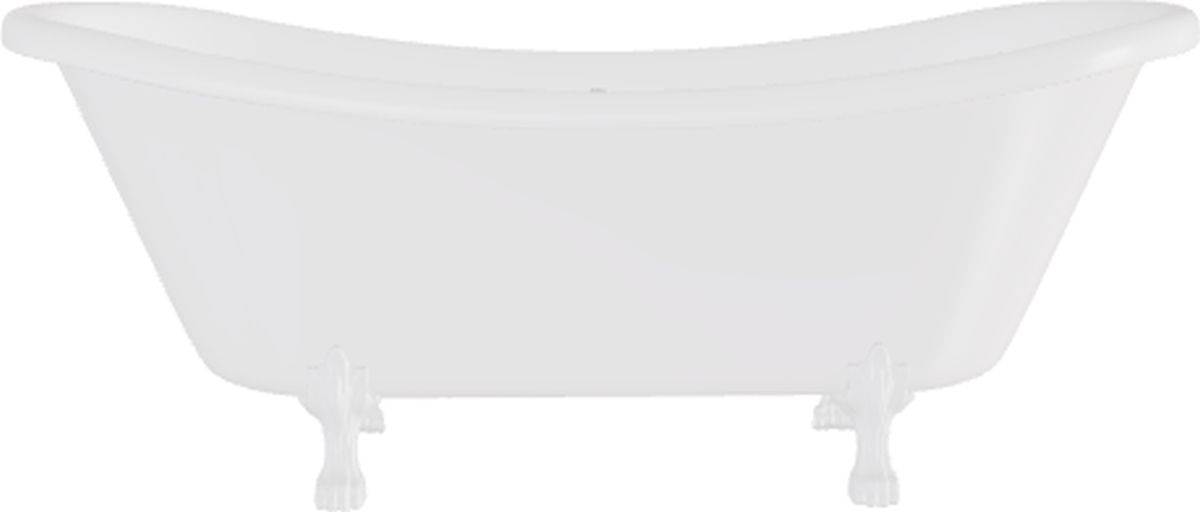 Besco Amelia Freistehende Badewanne 189x76.5 cm oval weiß #WKA-190W+B
