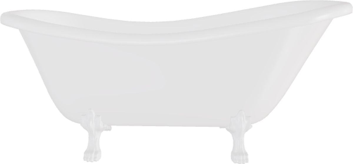 Besco Otylia Freistehende Badewanne 168.5x76 cm oval weiß #WKO-170W+B