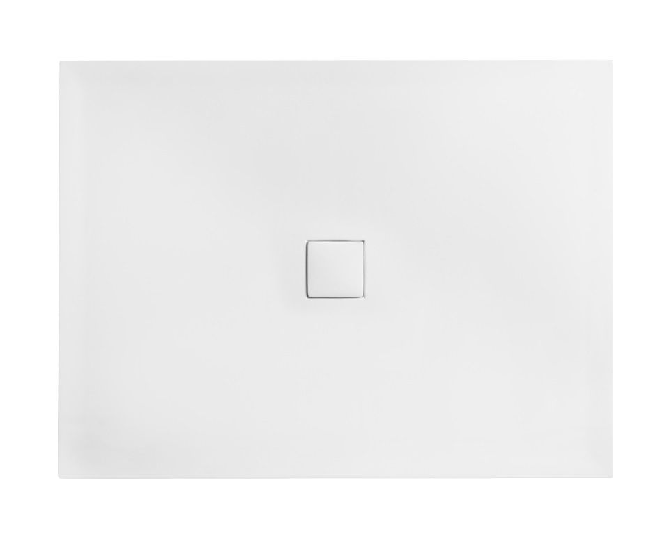 Besco Nox Ultraslim Rechteckige Duschwanne 100x80 cm weiß BMN100-80-BB