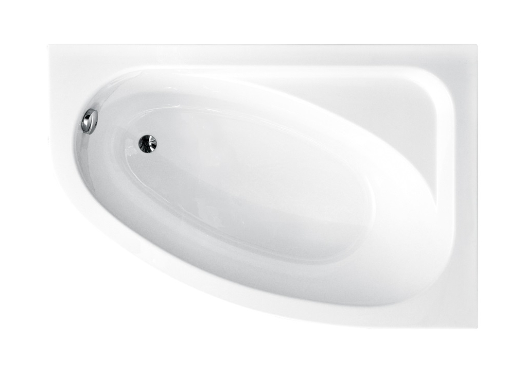 Besco Cornea Eckbadewanne 140x80 cm rechtsseitig weiß #WAC-140-NP