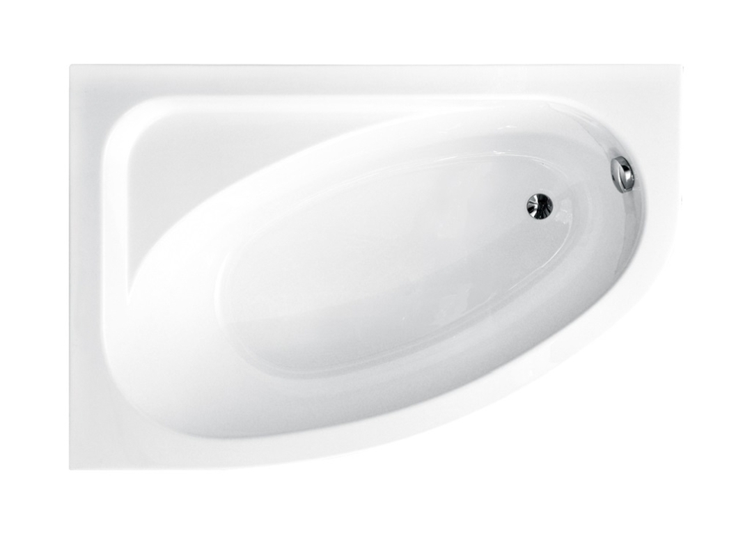 Besco Cornea Eckbadewanne 140x80 cm linksseitig weiß #WAC-140-NL