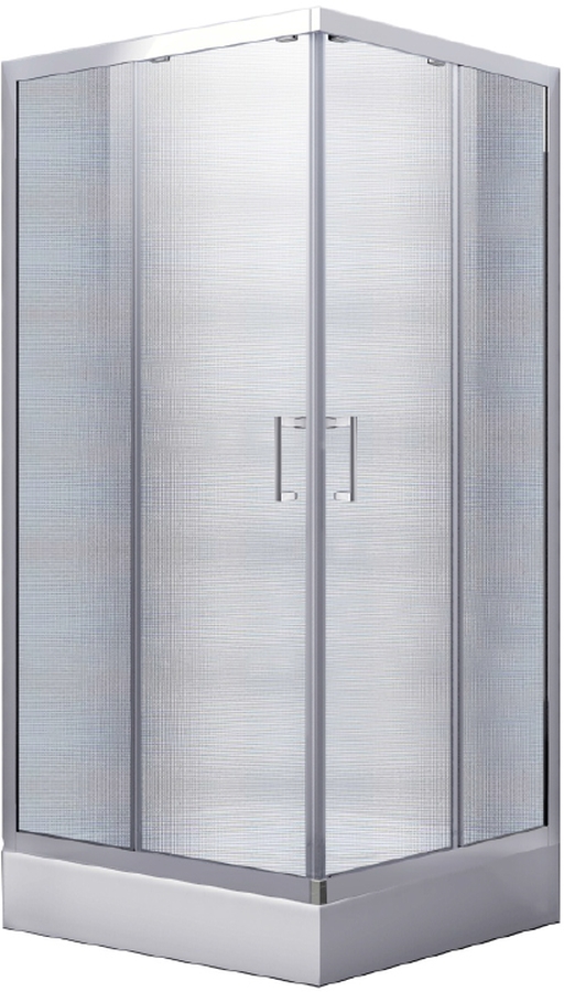 Besco Modern 165 Dusche 90x90 cm quadratisch chrom Glanz/Mattglas MK-90-165-M