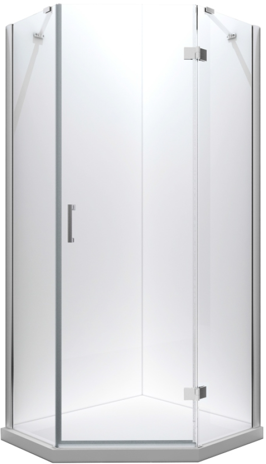 Besco Viva Dusche 90x90 cm chrom Glanz/durchsichtiges Glas V5P-90-195-C