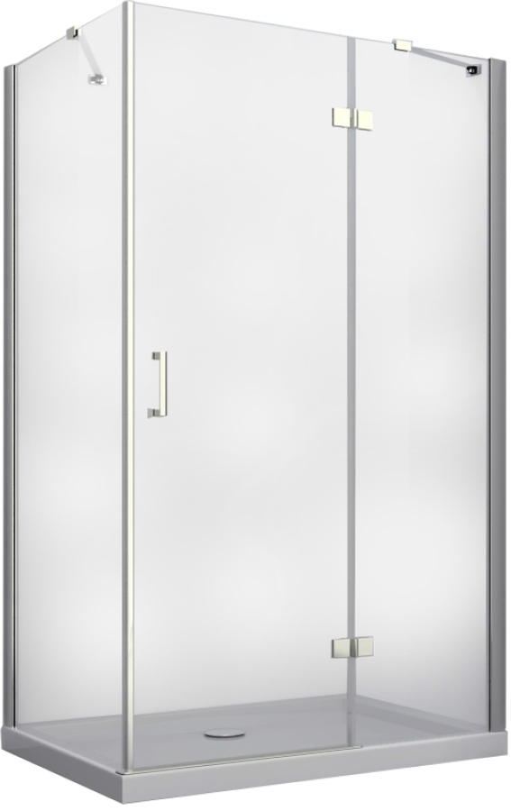 Besco Viva Dusche 100x80 cm rechteckig chrom Glanz/durchsichtiges Glas VPP-100-195C