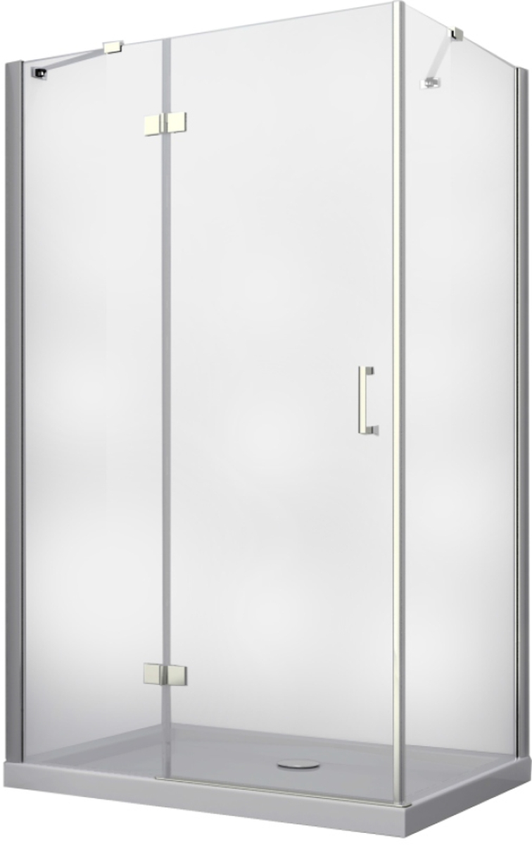 Besco Viva Dusche 100x80 cm rechteckig chrom Glanz/durchsichtiges Glas VPL-100-195C