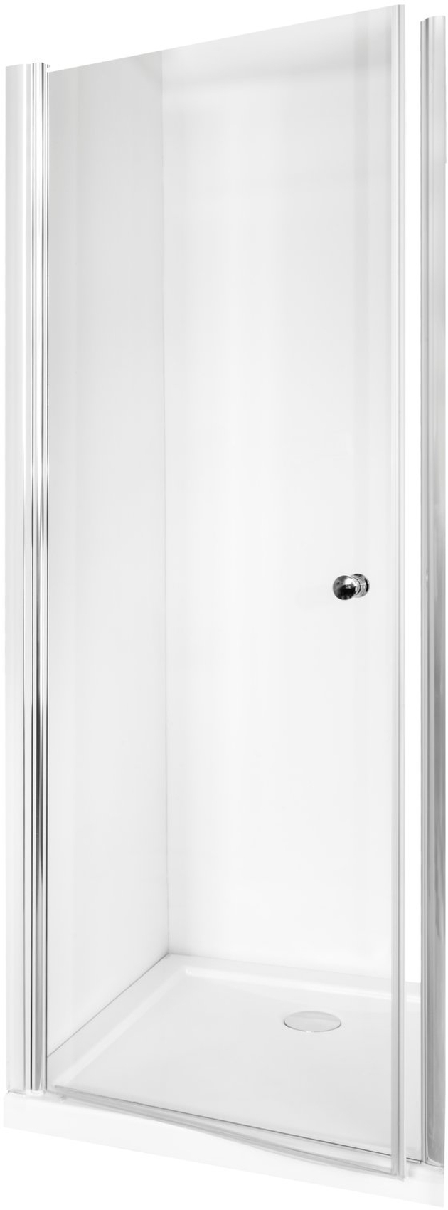 Besco Sinco Duschtüren 90 cm aufklappbar chrom Glanz/durchsichtiges Glas DS-90