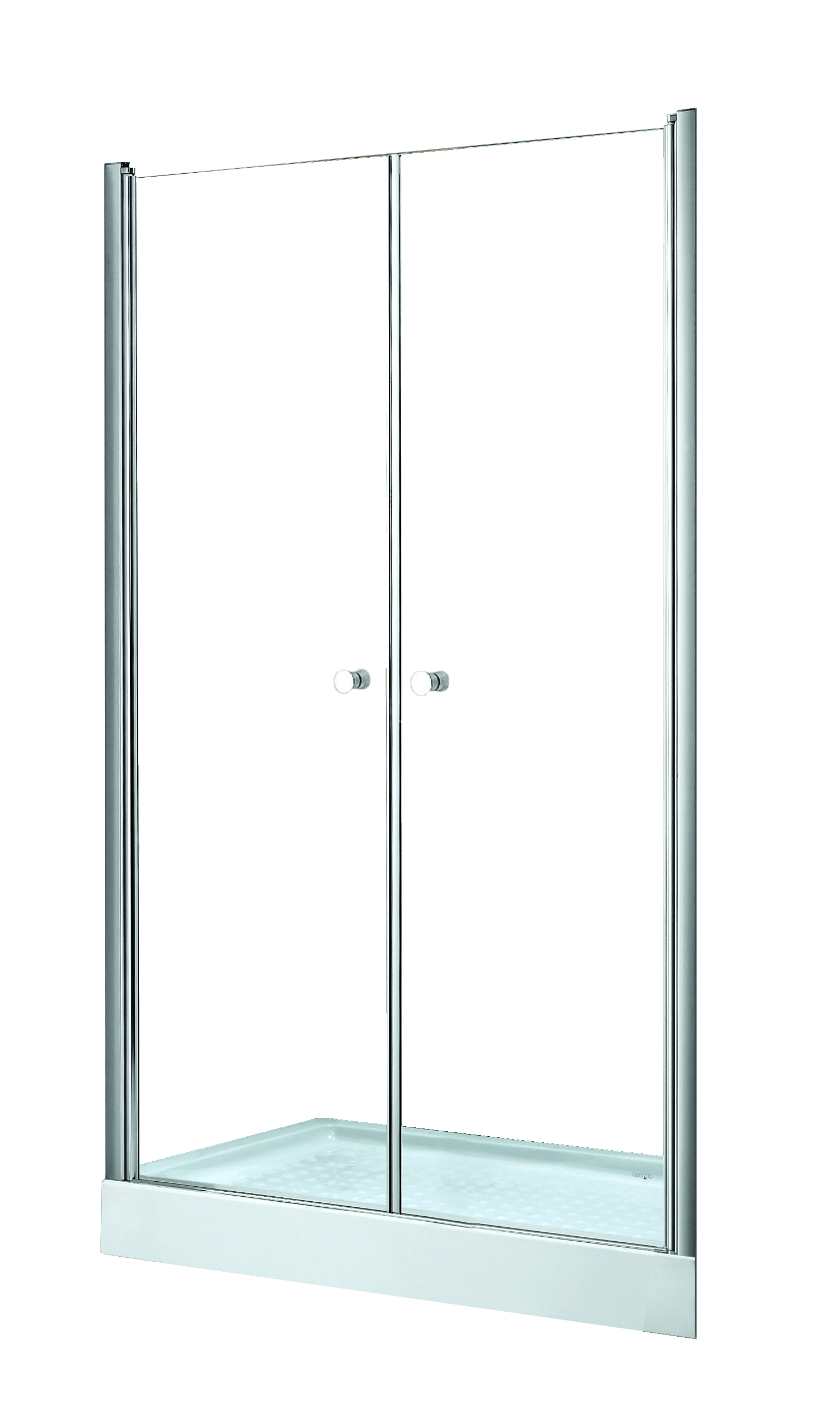 Besco Sinco Due Duschtüren 80 cm aufklappbar chrom Glanz/durchsichtiges Glas DSD-80