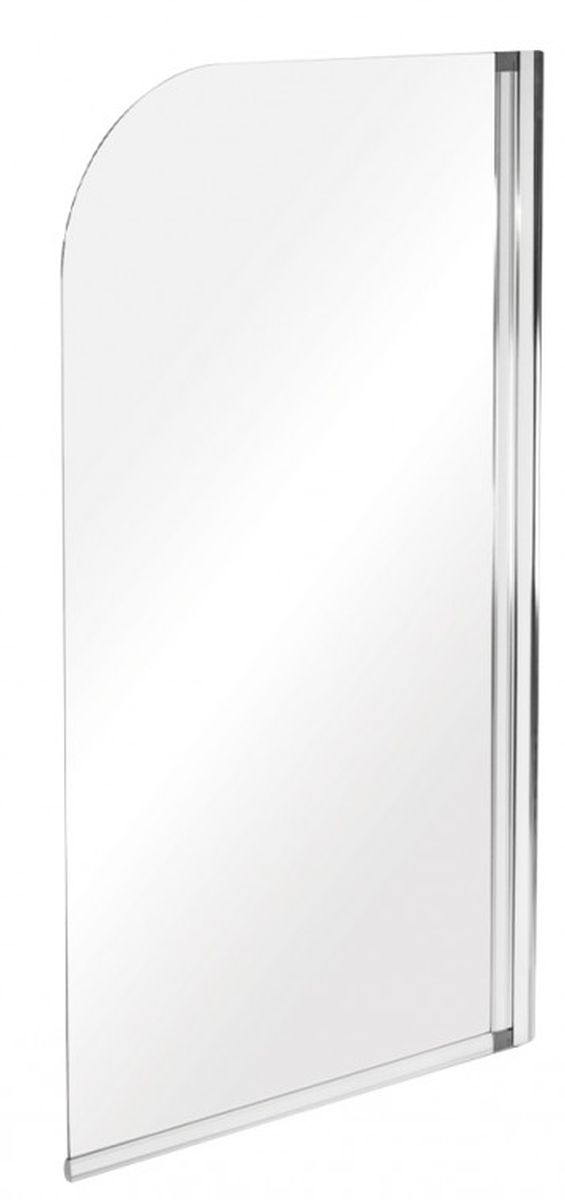 Besco Ambition Badewannenabtrennung 75 cm einteilig chrom Glanz/Glas mit Muster PA-1S