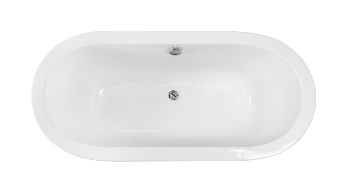 Besco Victoria Ovale Badewanne 185x82 cm oval weiß #WKV-185-WZ