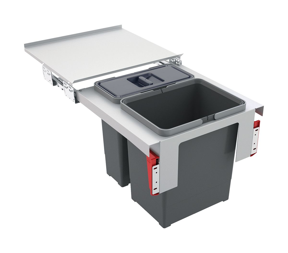 Franke Garbo Müllcontainer 48 l stahl-grau 121.0200.692